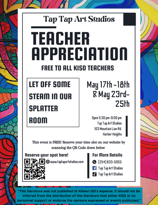 Teacher Appreciation Splatter Room